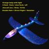 Foam Airplanes for Kids, 18.9 LED Light Up Foam Glider Planes Flying Toys,Airplane Model Toy,Manual Throwing Foam Glider Plane Gift for Kids (Blue) view 2