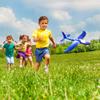Foam Airplanes for Kids, 18.9 LED Light Up Foam Glider Planes Flying Toys,Airplane Model Toy,Manual Throwing Foam Glider Plane Gift for Kids (Blue) view 3