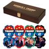 DA VINCI Donald J. Trump 47 Commemorative Poker Chip Set, 100 Chips with Laser Engraved Wooden Case view 1