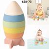 6 PCS Wheat Straw Baby Toys More Than 6 Months , Safe Healthy Soft Blocks Baby Sensory Learning Developmental Stacking Building Blocks Bath Toys for Boys and Girls (6PCS-73) view 2