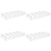 MOLUCKFU 4pcs Portable Poker Chip Tray Clear Wear-resistant Acrylic Storage Organizer for Chips and Cards for and Parties Design Easy Access view 1
