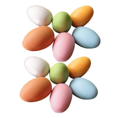 Alasum 12pcs Easter Decoration Colorful Plastic Eggs for Boys and Girls Preschool Activities and Creative Art Projects High Imitation Design for Fun and Learning