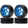 1/7 Off-Road Belted Tires Wheels Rims for RC for ARR-MA 1:7 for FEL-Ony for INFR-ACTIN for LIMI-TLESS 1/8 TLR Tuned for TYP-HON 6S(Blue) view 1