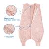 Toddler Sleep Sack with Feet 2T-3T 2 Pack, 100% Cotton Wearable Blanket for Baby, 2-Way Zipper Baby Sleeping Sack with Legs for Boys and Girls, Pink Flower view 2