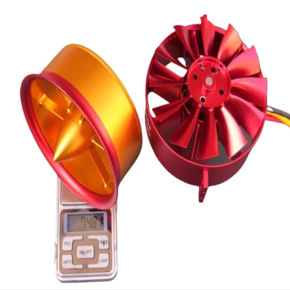 CUIPPWRJ Vortex Air Spray 12 105mm 12S EDF Aircraft JP Electronic Ducting Motor Cowling Fan with Metal Holder Compatible with Similar Models(1 Set 12S CW)