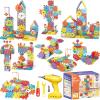 234Pcs Electric Montessori Building Blocks for Toddlers 3-5 4-8, Motorized Gear Construction Toy with Power Drill, STEM Educational Learning Set for Kids, DIY Moving Models, Birthday Gift for Boys view 1