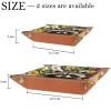 PU Leather DND Dice Trays Portable Dice Rolling Tray Large Storage Tray for Desktop Storage and RPG Board Games, Raccoon Daisies view 4