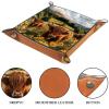 PU Leather DND Dice Trays Portable Dice Rolling Tray Large Storage Tray for Desktop Storage and RPG Board Games, Cows Sunflowers view 3