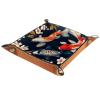 PU Leather DND Dice Trays Portable Dice Rolling Tray Large Storage Tray for Desktop Storage and RPG Board Games, Koi Fish view 1