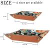 PU Leather DND Dice Trays Portable Dice Rolling Tray Large Storage Tray for Desktop Storage and RPG Board Games, Boston Terrier Dogs Florals view 3