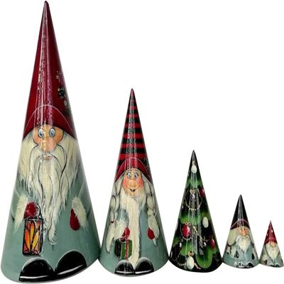 OUFEIJIA Stacking Dolls Resin Russian Nesting Dolls 10 Piece Set Standing Nesting Dolls Cone Russian Nesting Dolls for Boys Christmas Decorations