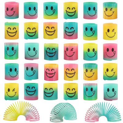 120 Pack Spring Rainbow Magic Fidget Stress Coil Mini Springs Bulk Toys for Party Favor Carnival Prize Birthday Goodie Bag Stuffers for Kids Boys Girls (120)