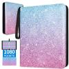 1080 Pockets Card Binder 9 Pocket, Trading Card Binder with 60 Page Removable Sleeves, Zipper Card Book Album Holder[PROTECTIVE][PLEASANT TOUCH SURFACE] view 1