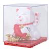Solar Waving Cat, Lucky Cat, Solar Powered Waving Cat for Desk Car Home, Energy Saving Cat Sculpture (White) view 1