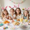150 Pcs Happy Easter Plates and Napkins - Easte Egg Paper Dinnerware Set, Cute Eastes Rabbit Dinner Dessert Plates Luncheon Napkins Tableware for Easter Activity Party Supplies Table Decor, Serves 50 view 2