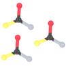 BESPORTBLE 3pcs Hand-Eye Coordination Training Stick for Reaction Speed Improvement Difficulty Levels Suitable for Athletes and Boys and Girls Red Yellow Gray view 1