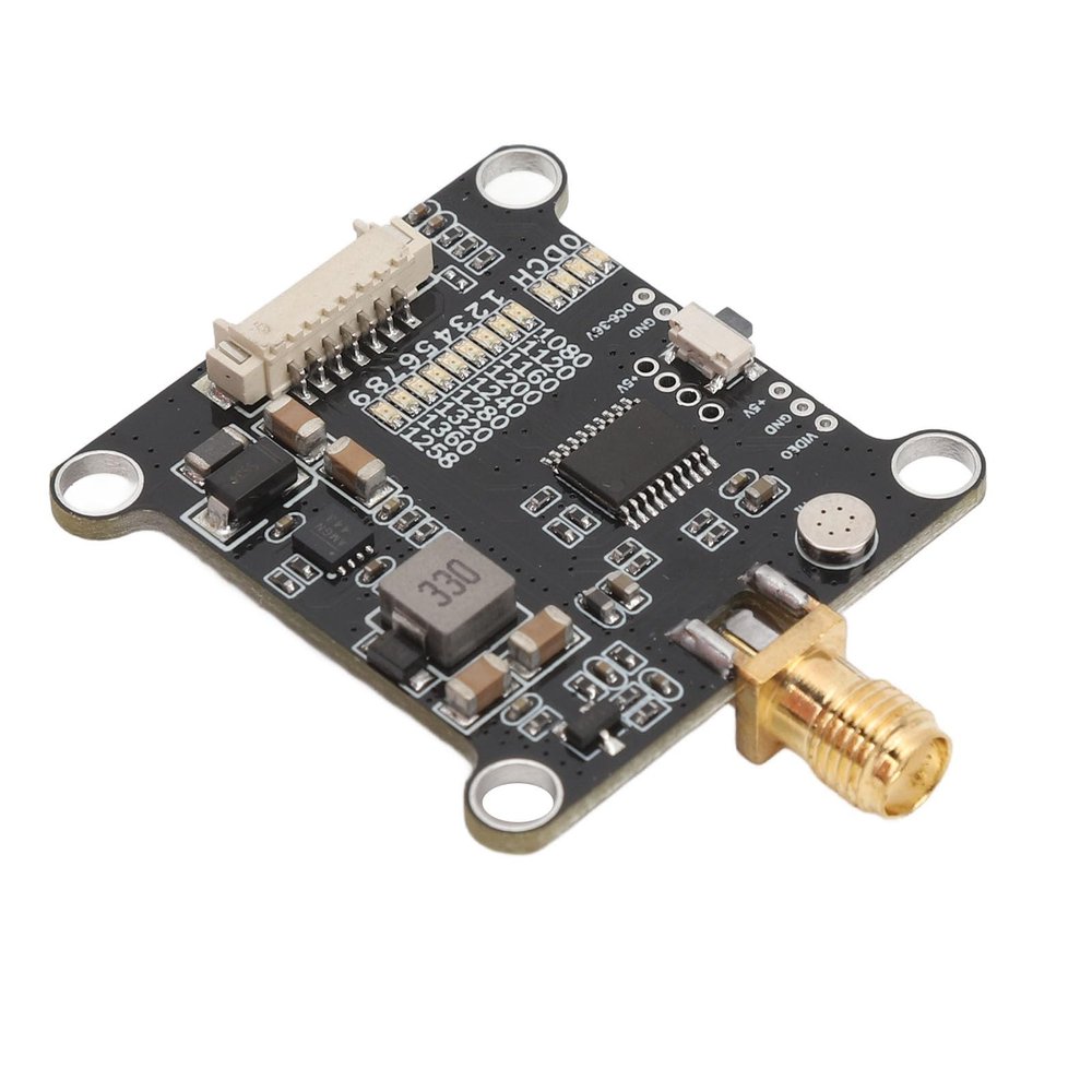 1.2G VTX 1.6W Video Transmitter Module, Low Latency, Long Distance, Compact & Drone Transmitter Module, Pit 25 200 1600mW Power, with an SMA Antennae Interface, Telecommunication