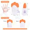 2Pack Silicone Teething Mitt, Soothing Infant Teething Mitten Pain Relief, Prevent Scratches Glove, Safe Silicone Teething Toys for 0-12 Months view 2
