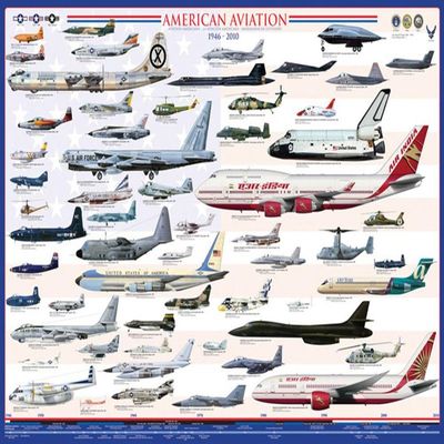 1000 Piece American Aviation - Modern Era (1946-2010) Great Jigsaw Puzzles for Adults Dog Puzzles for Adults Toys Gift Family Decoration Puzzles