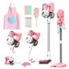 SMILESSKIDDO Kids Vacuum That Really Works - 3-in-1 Toy Vacuum with Real Suction, Apron, Cleaning Cloth, Duster & Colorful Beads, Toddler Cleaning Toy Set, Housekeeping Toy Gifts for Girls & Boys view 1