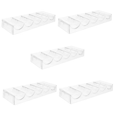 Gogogmee 5pcs Box Professional Poker Chip Holder Acrylic Poker Chip Tray Card Sorting Tray