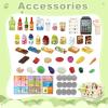 RedCrab Kids Shopping Cart,75PCS Toy Shopping Cart Playset with Food Shop Accessories, Adjustable Shopping Cart Arm,Shopping Basket Grocery Store Games for Ages 3 4 5 67 8+ (Green) view 2