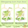 RedCrab Kids Shopping Cart,75PCS Toy Shopping Cart Playset with Food Shop Accessories, Adjustable Shopping Cart Arm,Shopping Basket Grocery Store Games for Ages 3 4 5 67 8+ (Green) view 3