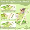 RedCrab Kids Shopping Cart,75PCS Toy Shopping Cart Playset with Food Shop Accessories, Adjustable Shopping Cart Arm,Shopping Basket Grocery Store Games for Ages 3 4 5 67 8+ (Green) view 4