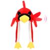 Bubblepompom Cardinal Hat with Ears Moving Jumping Pop Up Beating Hat Plush Farm Animal Holiday Cosplay Dress Up Funny Party Gift for Kids Boys Girls, Red, 22'' view 1