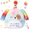 ABEARCAR Cute Dog Plush Birthday Gifts for Girls, Soft Dog Plushies Pink Pillow Stuffed Animals Gift for Girlfriend Kids Birthday 6.3" Stuffed (Small Dog Plush) view 1