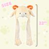 Bubblepompom Lamb Hat with Ears Moving Jumping Pop Up Beating Sheep Hat Plush Farm Animal Holiday Cosplay Dress Up Funny Party Gift for Kids Boys Girls, 22'' view 3