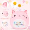 ABEARCAR Cute Cat Plush Birthday Gifts for Girls, Soft Cat Plushies Toy Pink Pillow Cat Stuffed Animals Gift for Girlfriend Kids Birthday 8" Cat Stuffed (Small Cat Plush) view 3
