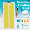 15'x6.5' Inflatable Floating Dock Platform with 5mm EVA Anti-Slip Pad, Mesa Dock Floats Up to 15 People, Inflatable Island, Swim Platform Quick Inflation, Floating Mats for Lakes Boats Water view 2