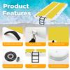 15'x6.5' Inflatable Floating Dock Platform with 5mm EVA Anti-Slip Pad, Mesa Dock Floats Up to 15 People, Inflatable Island, Swim Platform Quick Inflation, Floating Mats for Lakes Boats Water view 3