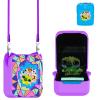 Silicone Case for Bitzee Magicals Interactive Toy Digital Pet, Protective Skin Cover for Bitzee Magicals Virtual Electronic Pets Accessories with Lanyard,Scratch Shock Protection,Purple view 1