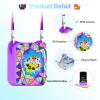 Silicone Case for Bitzee Magicals Interactive Toy Digital Pet, Protective Skin Cover for Bitzee Magicals Virtual Electronic Pets Accessories with Lanyard,Scratch Shock Protection,Purple view 3