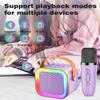 Mini Karaoke Machine Speaker for Kids Adults,Portable Bluetooth with 1-2 Wireless Microphones,Christmas Birthday Gifts Toys Girls Boys Ages 4, 5, 6,7, 8,9,10,11,12+ Years Old Toddler (Purple - 2 Mic) view 4
