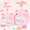 ABEARCAR Cat Plush Toy Birthday Decor Pink Cat Plushies Pillow Cat Stuffed Animal Soft Plushie Gifts for Girlfriend Kids Girls Boys 13.7(Large Cat Plush) view 2