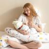ADAOQIN Comfort-U Shaped Maternity Pillow with Cotton Cover for Pregnancy Support, Back, HIPS, and Legs - Ideal for Sleeping and Feeding view 3