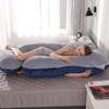 ADAOQIN U-Shaped Pregnancy Pillow - Full Body Maternity Support Cushion for Back, HIPS, Legs, and Belly - Feeding Pillow for Pregnant Women - D Size view 3