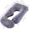 ADAOQIN U-Shaped Pregnancy Pillow - Full Body Maternity Support Cushion for Back, HIPS, Legs, and Belly - Feeding Pillow for Pregnant Women - D Size view 4