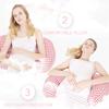 ADAOQIN Maternity Pillow Maternity Pillow for Pregnant Women Pregnancy Pillow for Side Sleeper Double Wedge Pillow for Maternity Side Sleeping Pillow for Belly Waist Back Support Detachab view 3