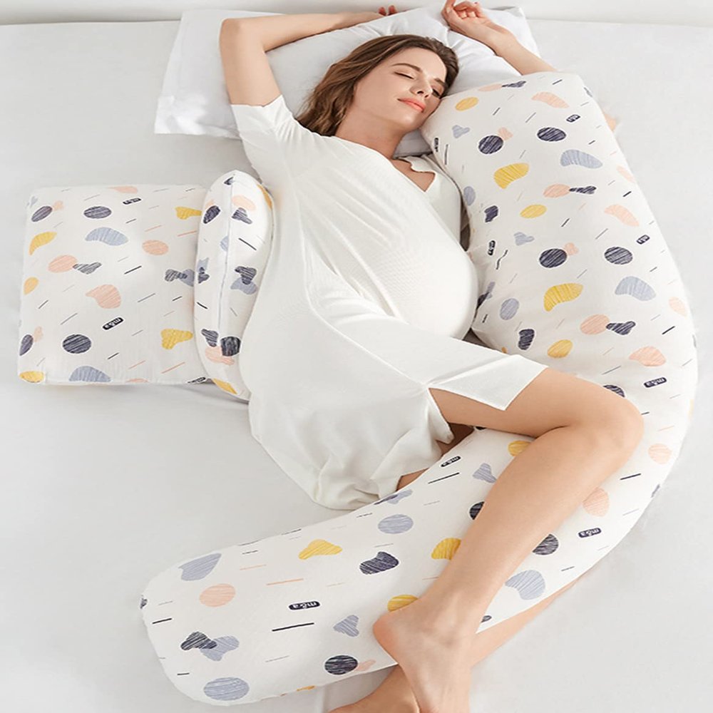 ADAOQIN Pregnancy Pillows H-Shaped Full Body Pillow for Sleeping Maternity Pillow with Washable Cover, Nursing Maternity Pillow for Back HIPS Legs Belly,111 7,150x50cm