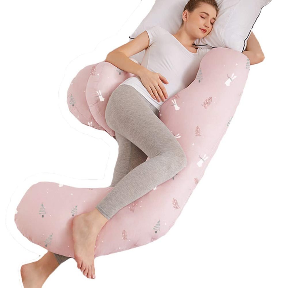 ADAOQIN Maternity Pillow- a Soft and Comfortable Pillow, H-Shaped Pillow for Pregnant Women Lying on The Side, Supports Waist