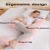 ADAOQIN Maternity Pillow- a Soft and Comfortable Pillow, H-Shaped Pillow for Pregnant Women Lying on The Side, Supports Waist view 2