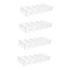 CIYODO 4pcs Box Poker Chip Storage Box Acrylic Poker Chip Tray Holder Portable Case for Games view 1