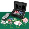 Goplus Poker Chip Set, 300 PCS Chips, 2 Decks Cards, Dealer Button, Poker Felt, Aluminum Case for Texas Holdem, Casino, Family Night, Blackjack view 1