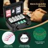 Goplus Poker Chip Set, 300 PCS Chips, 2 Decks Cards, Dealer Button, Poker Felt, Aluminum Case for Texas Holdem, Casino, Family Night, Blackjack view 4