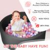 COZYTRAUM Foam Ball Pit, 35"x 12" Ball Pits for Toddlers, Soft Round Kiddie Baby Ball Pool for Kids, Ideal Gift for Babies Indoor Outdoor Game, Balls Not Included,Black... view 2