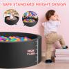 COZYTRAUM Foam Ball Pit, 35"x 12" Ball Pits for Toddlers, Soft Round Kiddie Baby Ball Pool for Kids, Ideal Gift for Babies Indoor Outdoor Game, Balls Not Included,Black... view 4